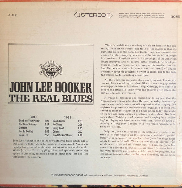 Master Release: The Real Blues by John Lee Hooker