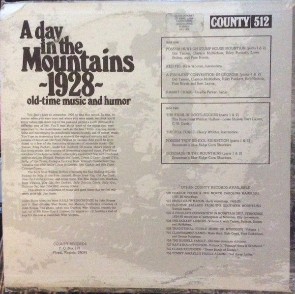 A Day In The Mountains - 1928