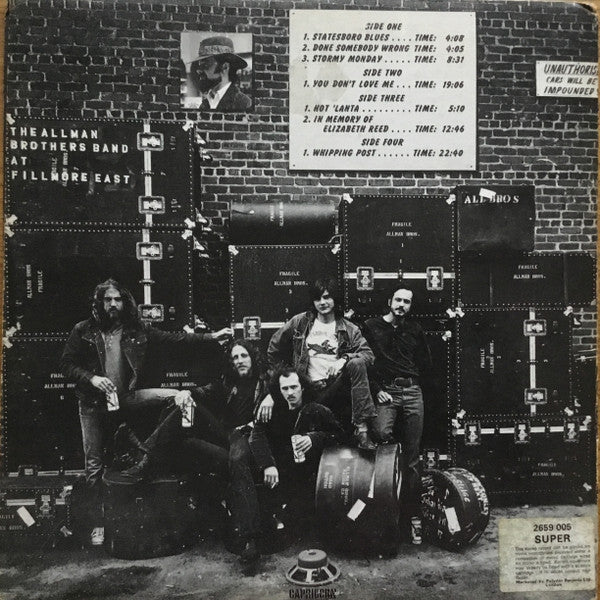 Release: The Allman Brothers Band At Fillmore East-Vinyl-UK-1971-2659-005-25200709