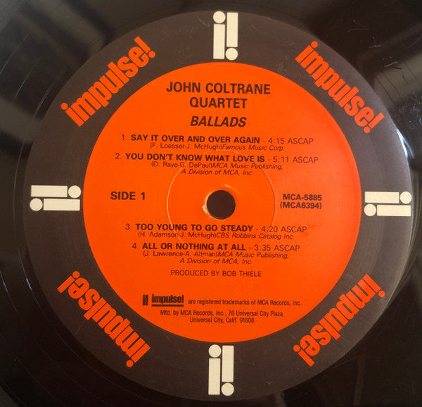 Release: Ballads-Vinyl-US-1987-MCA-5885, MCA-5885-15071654