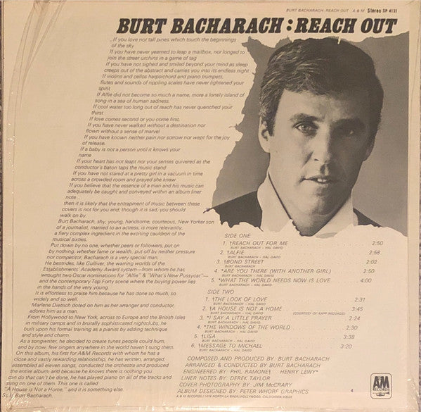 Master Release: Reach Out by Burt Bacharach