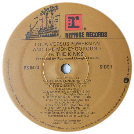 Release: Lola Versus Powerman And The Moneygoround, Part One-Vinyl-US-1979-RS 6423-13672385