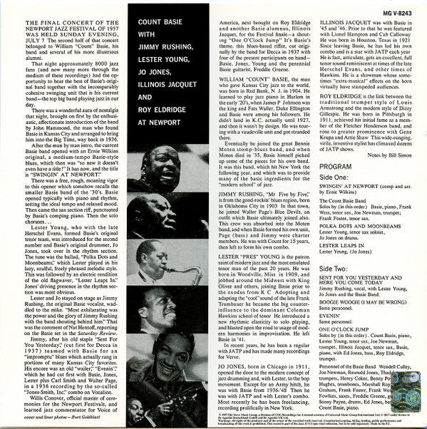 Release: Count Basie At Newport-Vinyl-Russia-2022-MGV-8243, MGV-8243-24627929