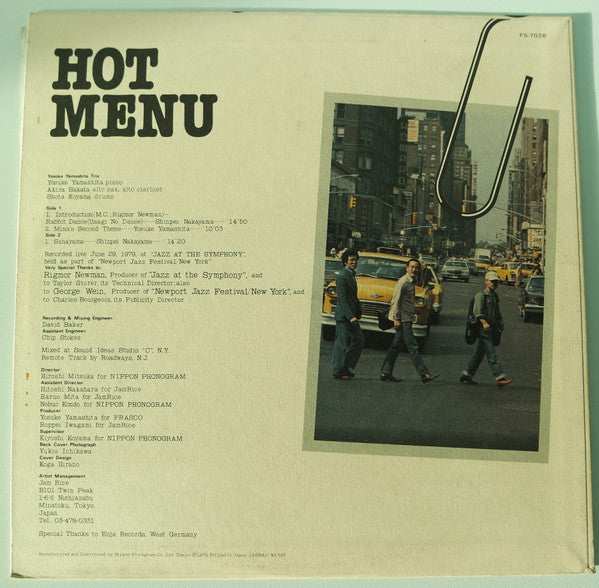 Release: Hot Menu-Vinyl-Japan-1979-FS-7028-25359397