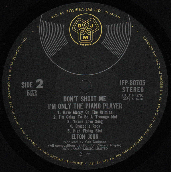 Don't Shoot Me I'm Only The Piano Player