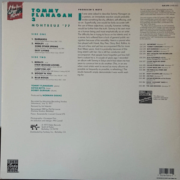 Release: Montreux '77-Vinyl-US-1989-OJC-372, 2308-202-5032488