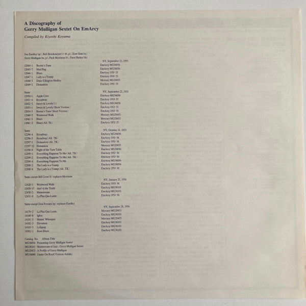 A Profile Of Gerry Mulligan