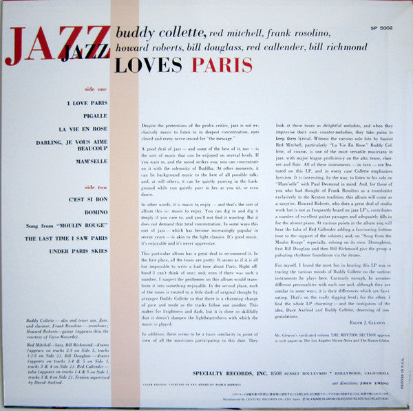 Master Release: Jazz Loves Paris by Buddy Collette