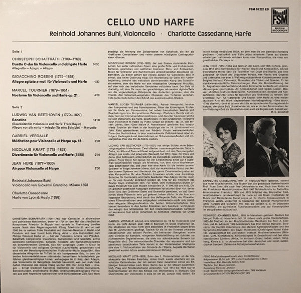 Release: Cello & Harfe-Vinyl-Germany-1978-FSM 53 202 EB, FSM 53 202 EB-6838857