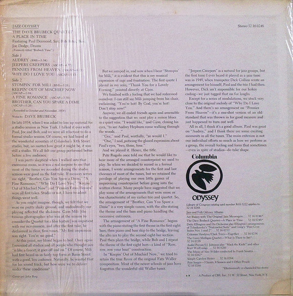 Release: Brubeck Time-Vinyl-US-None-32 16 0248-7521352