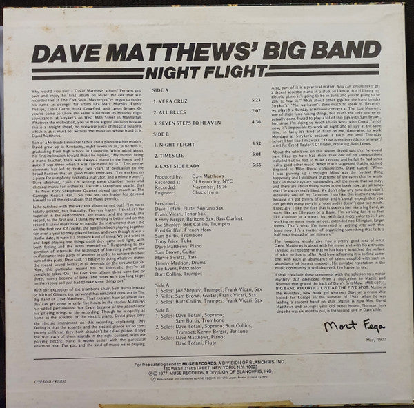 Release: Night Flight-Vinyl-Japan-1977-K22P-6068-7434045