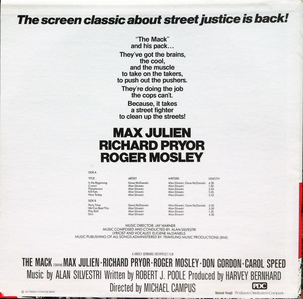 Master Release: The Mack (Original Soundtrack) by Alan Silvestri
