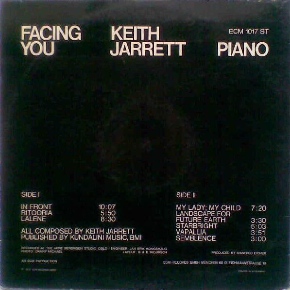 Release: Facing You-Vinyl-Germany-1972-ECM 1017 ST-1405202