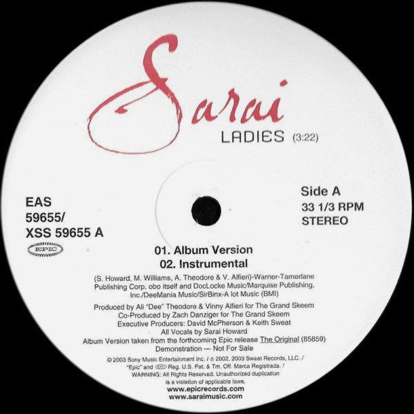 Release: Ladies-Vinyl-US-2003-EAS 59655-1044481