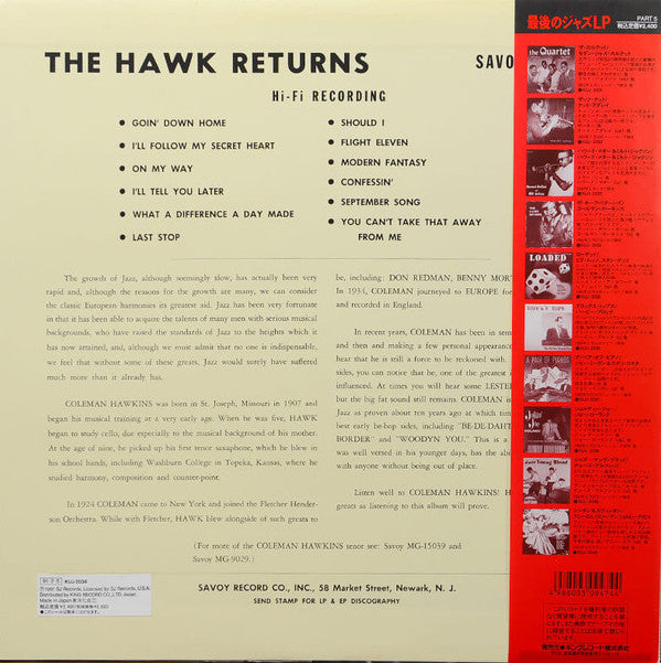 Master Release: The Hawk Returns by Coleman Hawkins