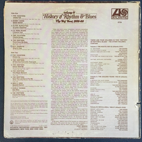 Release: History Of Rhythm & Blues Volume 4: The Big Beat 1958-60-Vinyl-US-None-SD 8164-5164894