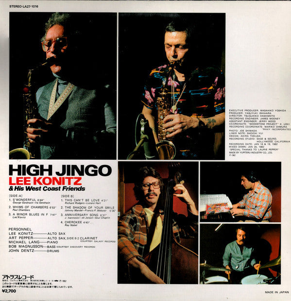 Master Release: High Jingo by Lee Konitz & His West Coast Friends