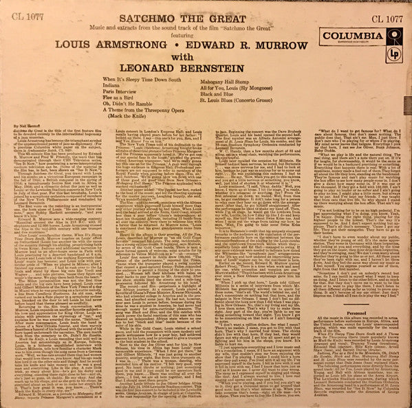 Release: Satchmo The Great-Vinyl-US-1957-CL 1077-1603155