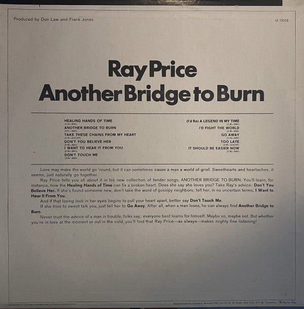 Release: Another Bridge To Burn-Vinyl-US-None-LE 10028-2477803