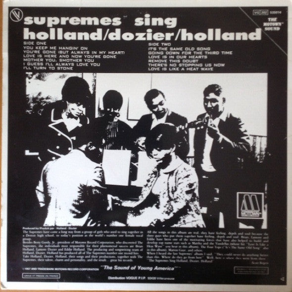 Master Release: The Supremes Sing Holland-Dozier-Holland by The Supremes