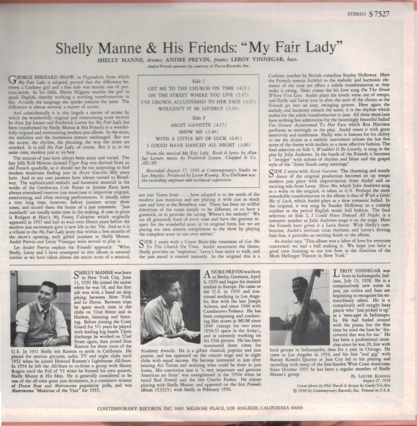 Modern Jazz Performances Of Songs From My Fair Lady