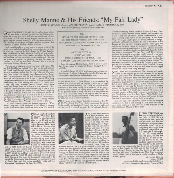 Release: Modern Jazz Performances Of Songs From My Fair Lady-Vinyl-US-None-S 7527-4373588