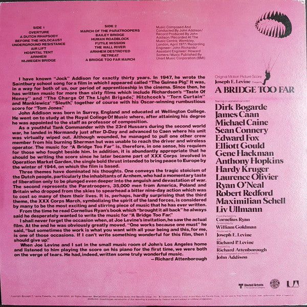 Release: A Bridge Too Far (Original Motion Picture Score)-Vinyl-Japan-1977-FML 79-6007143