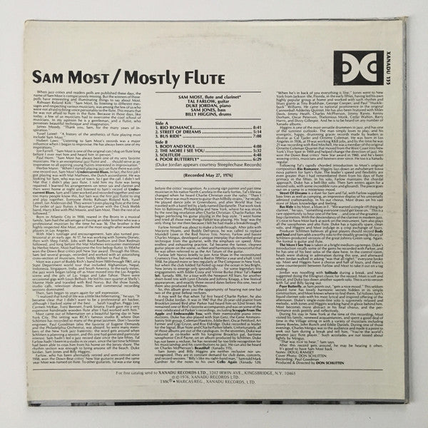 Release: Mostly Flute-Vinyl-US-1976-Xanadu 133-5134253
