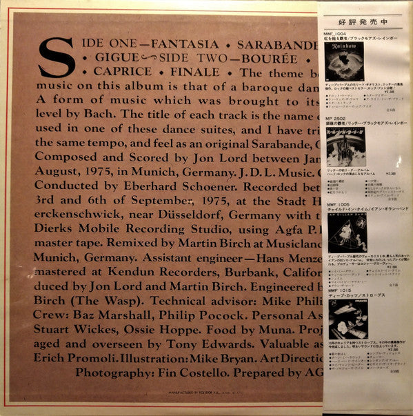 Master Release: Sarabande by Jon Lord