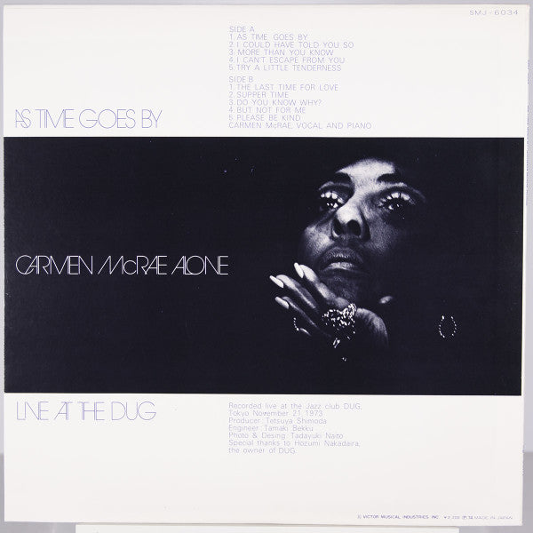 As Time Goes By / Carmen McRae Alone / Live At The Dug