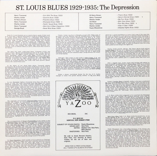 Release: St. Louis Blues 1929-1935 (The Depression)-Vinyl-US-1972-L-1030-2232674