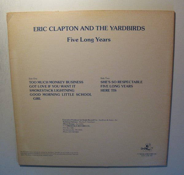 Release: Five Long Years-Vinyl-US-1980-KOA 14798-6384210