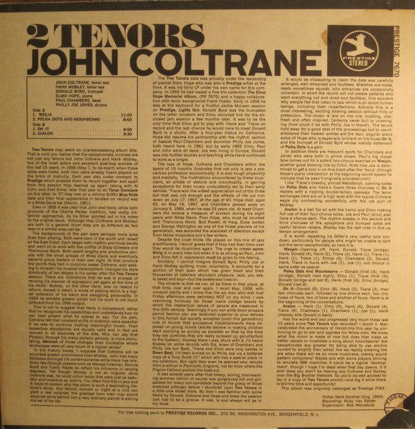 Master Release: Informal Jazz by John Coltrane