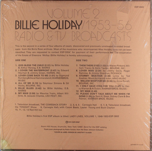 Master Release: In The 50's Live by Billie Holiday