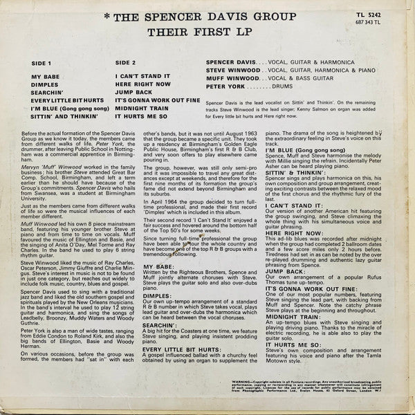 Release: Their First LP-Vinyl-UK-1965-TL 5242, 687 343 TL-3683556