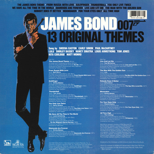 Release: James Bond - 13 Original Themes-Vinyl-US-1984-LJ-51138, LJ-51138-8045012