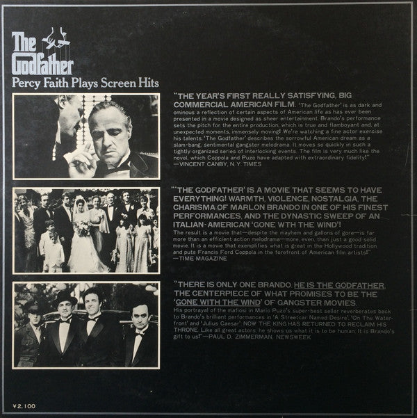 Release: The Godfather (Percy Faith Plays Screen Hits)-Vinyl-Japan-1972-SOPM 9-2937910