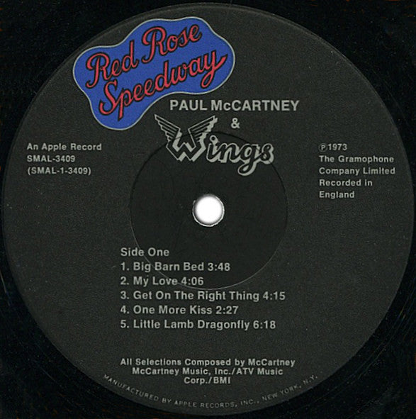 Release: Red Rose Speedway-Vinyl-US-1976-SMAL-3409-4634179