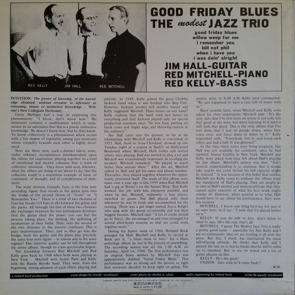 Master Release: Good Friday Blues: The Modest Jazz Trio by Jim Hall