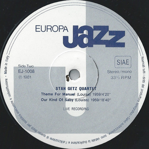 Coleman Hawkins Stan Getz Don Byas ‎
