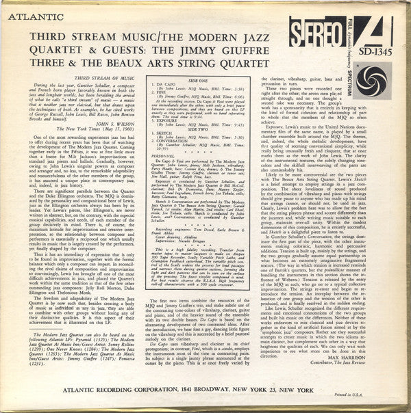 Release: Third Stream Music-Vinyl-US-None-SD 1345, SD-1345-4448757