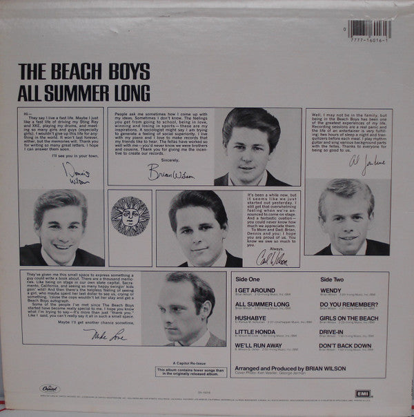 Release: All Summer Long-Vinyl-US-1980-SN-16016-2114689