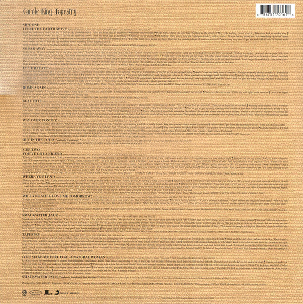 Release: Tapestry-Vinyl-Europe-2016-88875170161, 88875170161, 88875170161, 88875170161-8211921