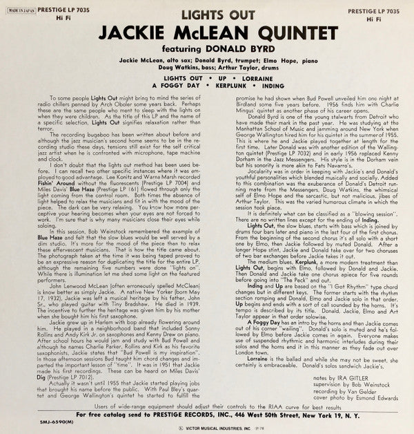 Release: Lights Out!-Vinyl-Japan-1978-SMJ-6590M-7023969