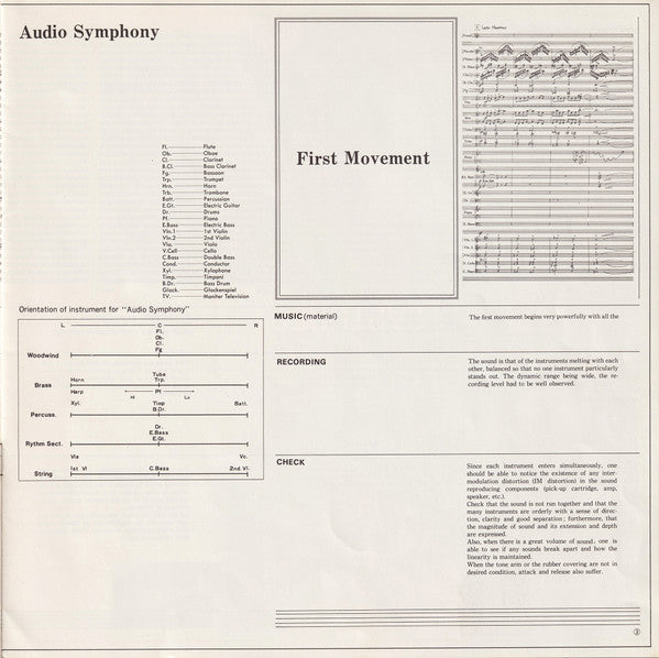 Audio Symphony (Check Up Your Sounds Vol.1) = オーテイオ交響曲