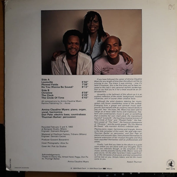 Master Release: The Circle Of Time by Amina Claudine Myers Trio