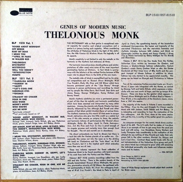 Genius Of Modern Music Vol 1