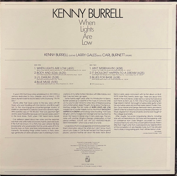 Release: When Lights Are Low-Vinyl-US-1979-CJ-83-2248840