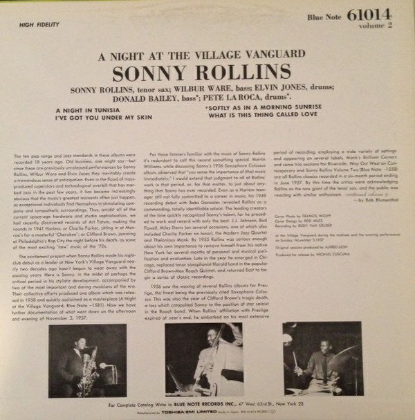A Night At The "Village Vanguard" Volume 2