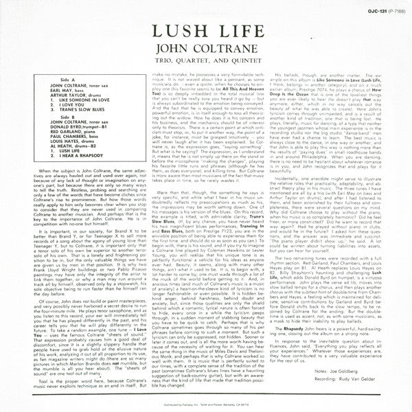 Release: Lush Life-Vinyl-US-1984-OJC-131, P-7188-1172041